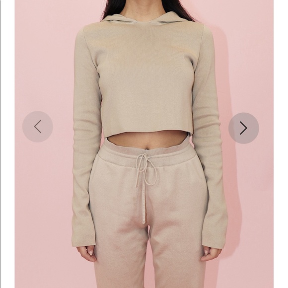 NEW WITH TAGS!!! cry baby tan knit joggers set - Picture 5 of 6